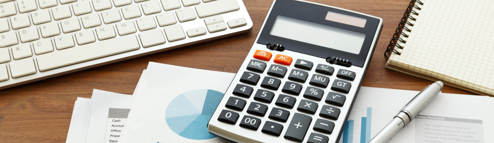 calculator on a desk