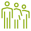 three green figureines icon